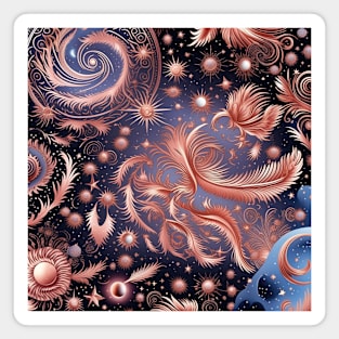 Other Worldly Designs- nebulas, stars, galaxies, planets with feathers Magnet